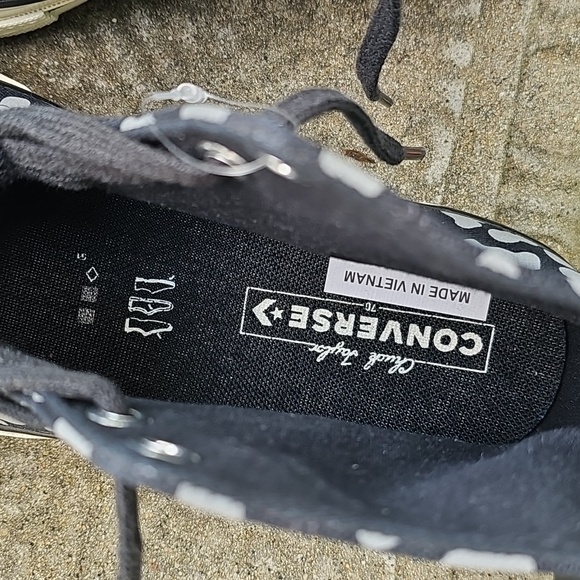 Converse Chuck 70 Hi trainers Black Reflective Leopard Print Sz 10.5W/8.5M NWOT - Picture 13 of 16